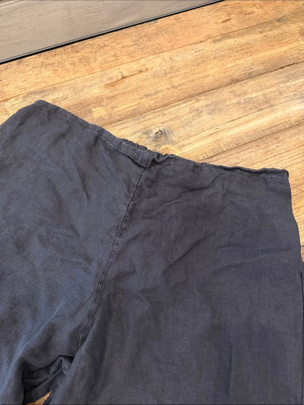 bryn Walker Black Relaxed Linen pants